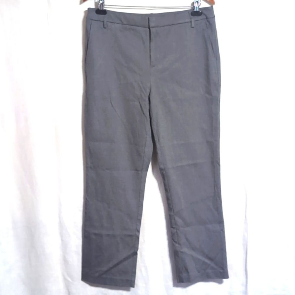 Time and Tru Women's Grey Ankle-Length Straight Leg Dress Pants Size 10