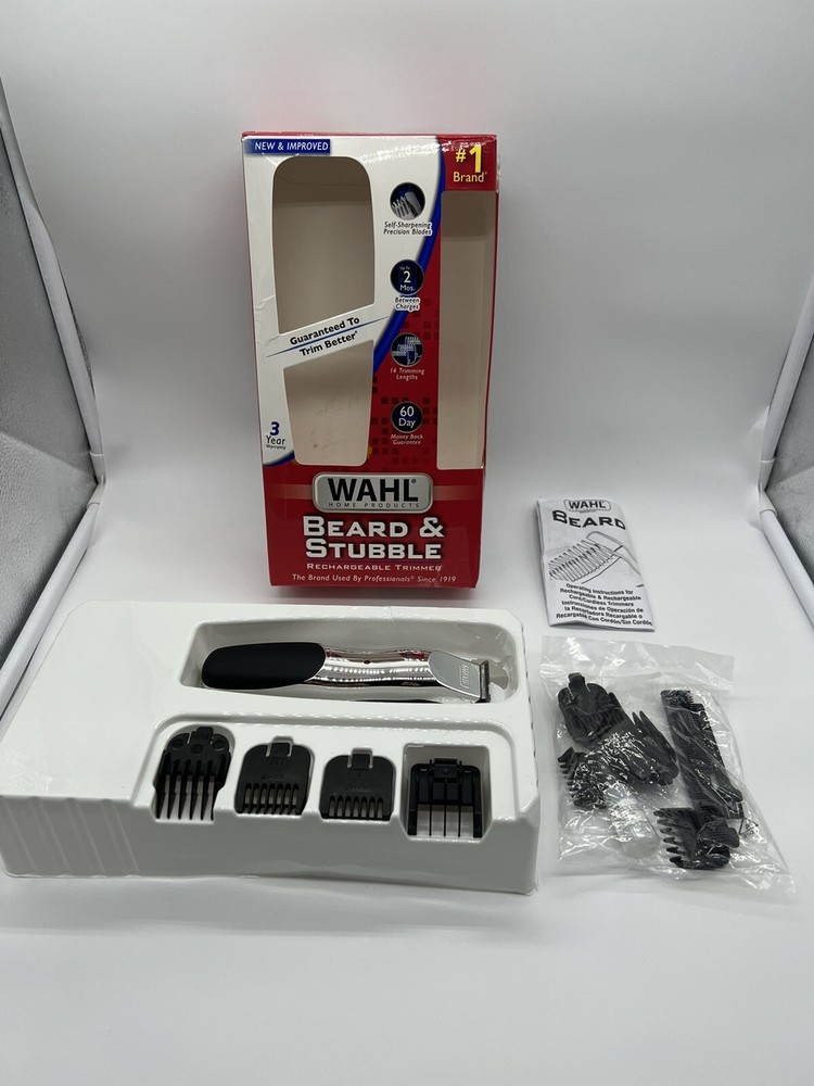 Cordless Rechargeable Beard Trimmer for Men with Self-Sharpening Blades Travel