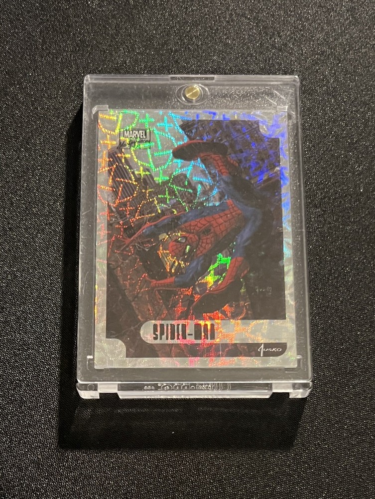 2016 Marvel Masterpieces #1 SPIDER-MAN Kaleidoscope Holofoil Card Comic Art /25