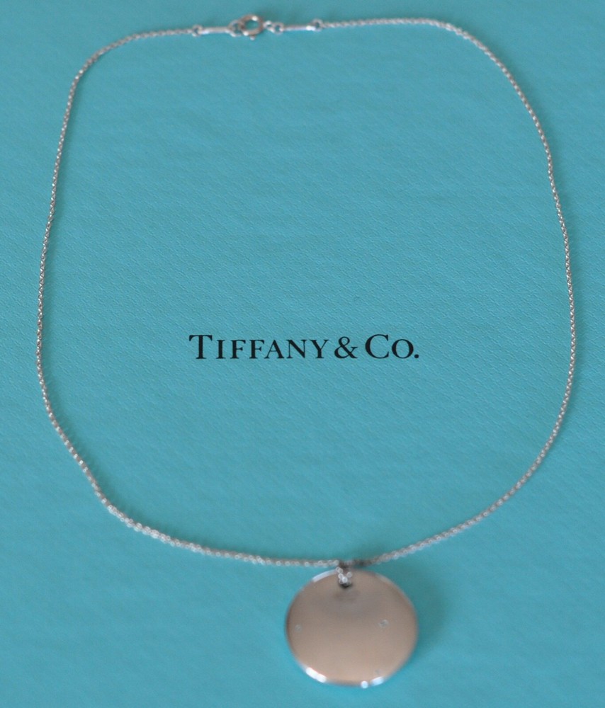 Tiffany & Co. Elsa Peretti Thumbprint Pendant & Necklace Sterling Silver 925