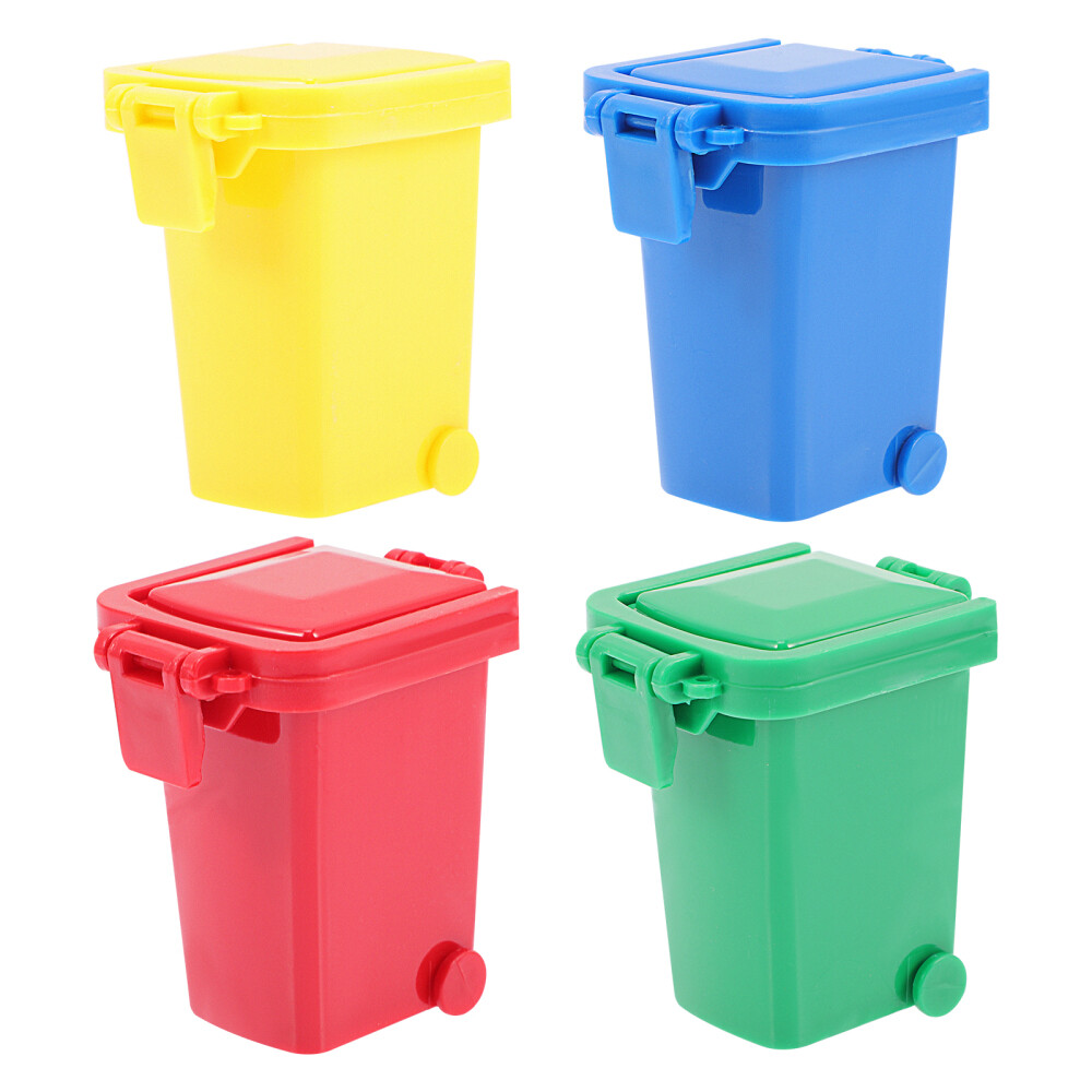 4PCS Small Garbage Can Toys Brain Toy Garbage Bins Garbage Classification Toys
