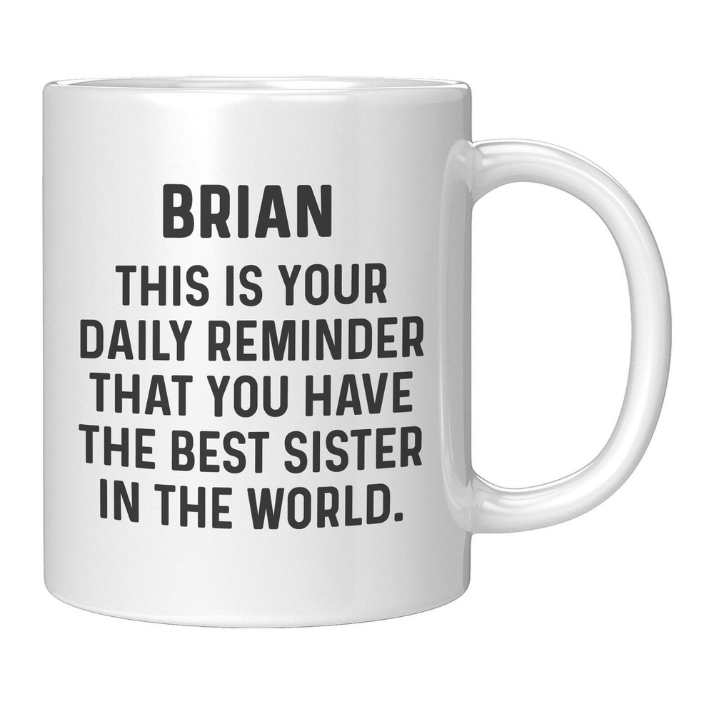 Custom Engraved Brother Coffee Mug - Thoughtful Gift for Him  -image