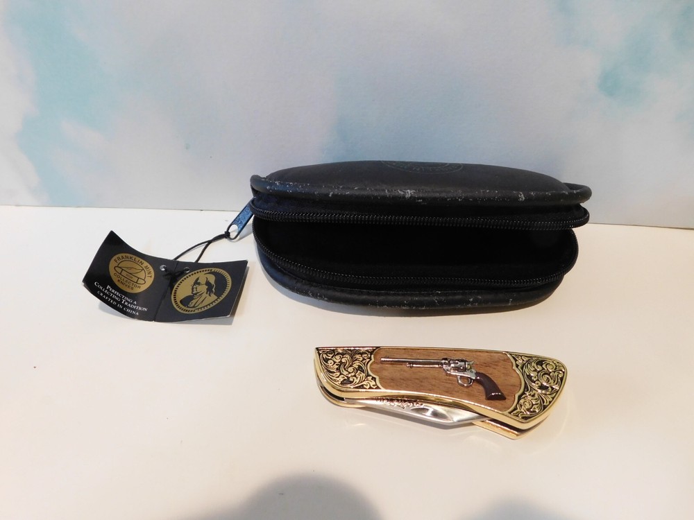 Franklin Mint Colt Single Action Army Peacemaker Pocket Knife With Case
