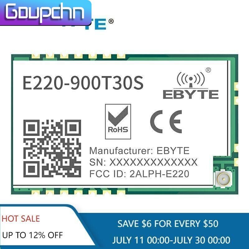 IOT Wireless LoRa Module RSSI ISM 868MHz 915MHz 30dBm Module LoRa Spread FSK SMD-image