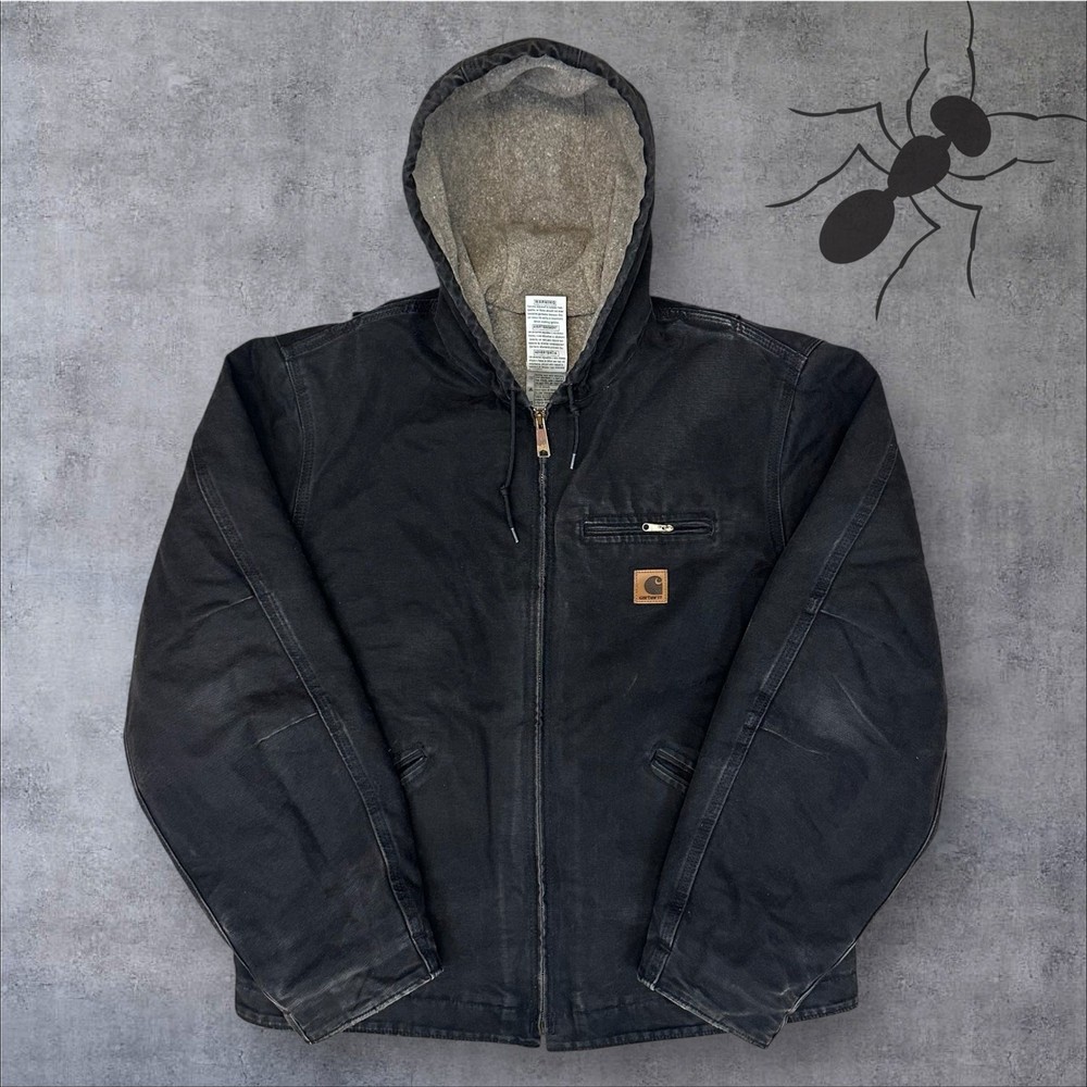 Vintage Y2K Black Carhartt Sierra Sherpa-Lined Work Jacket