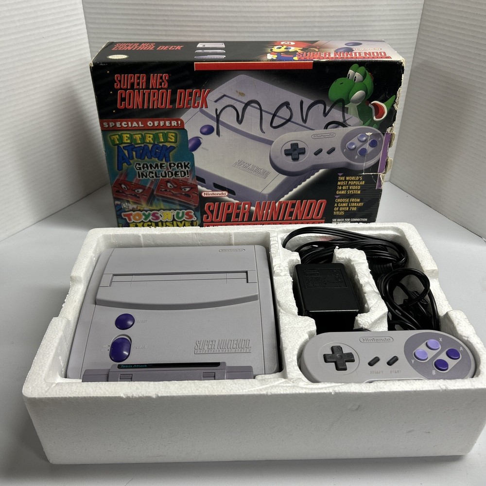 SNES Jr Console Tetris Attack Toys R' US exclusive In Box working rare!