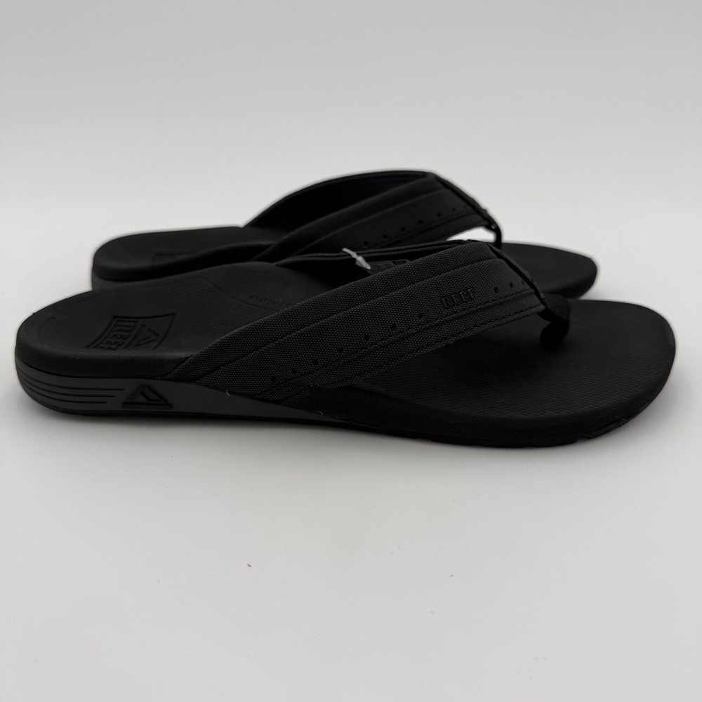 Reef Ortho Spring Flip Flops Men's Size 8 Black Arch Support Sandals Casual