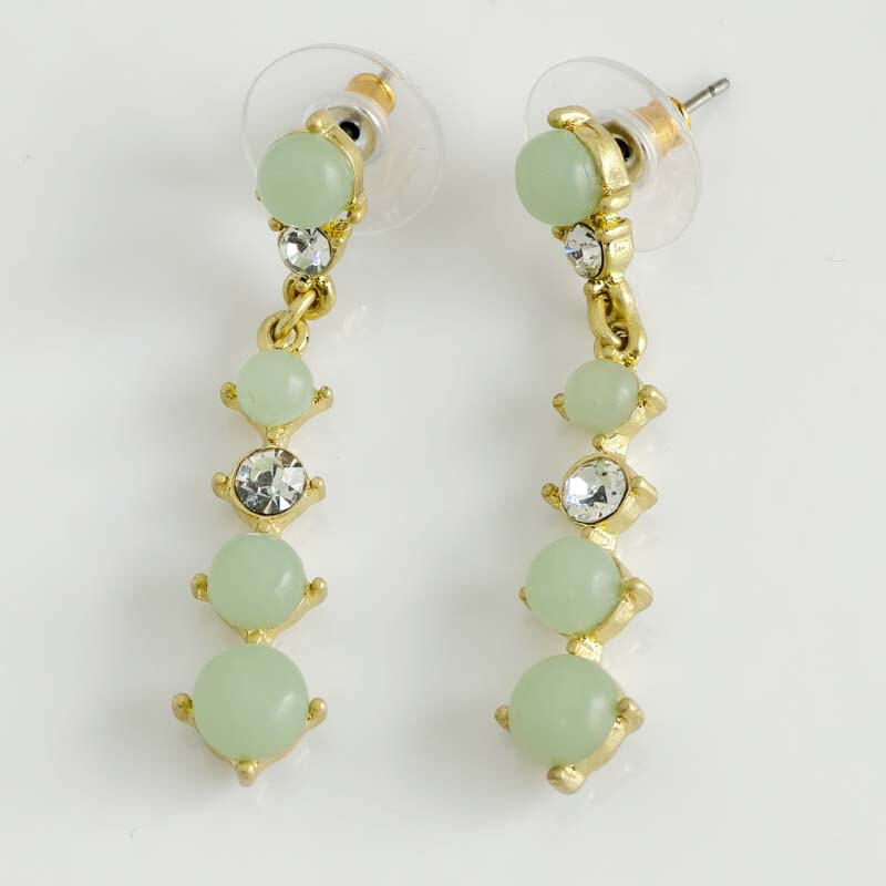 New Cabi Rhinestone Stone Drop Earrings Gift Vintage Women Party Holiday Jewelry