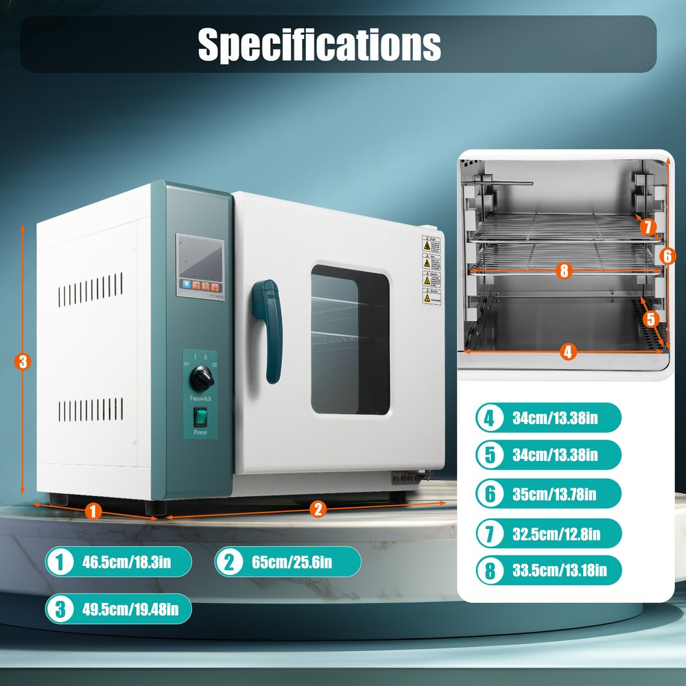 Lab Industrial Digital Forced Air Convection Drying Oven 1000W for Laboratories