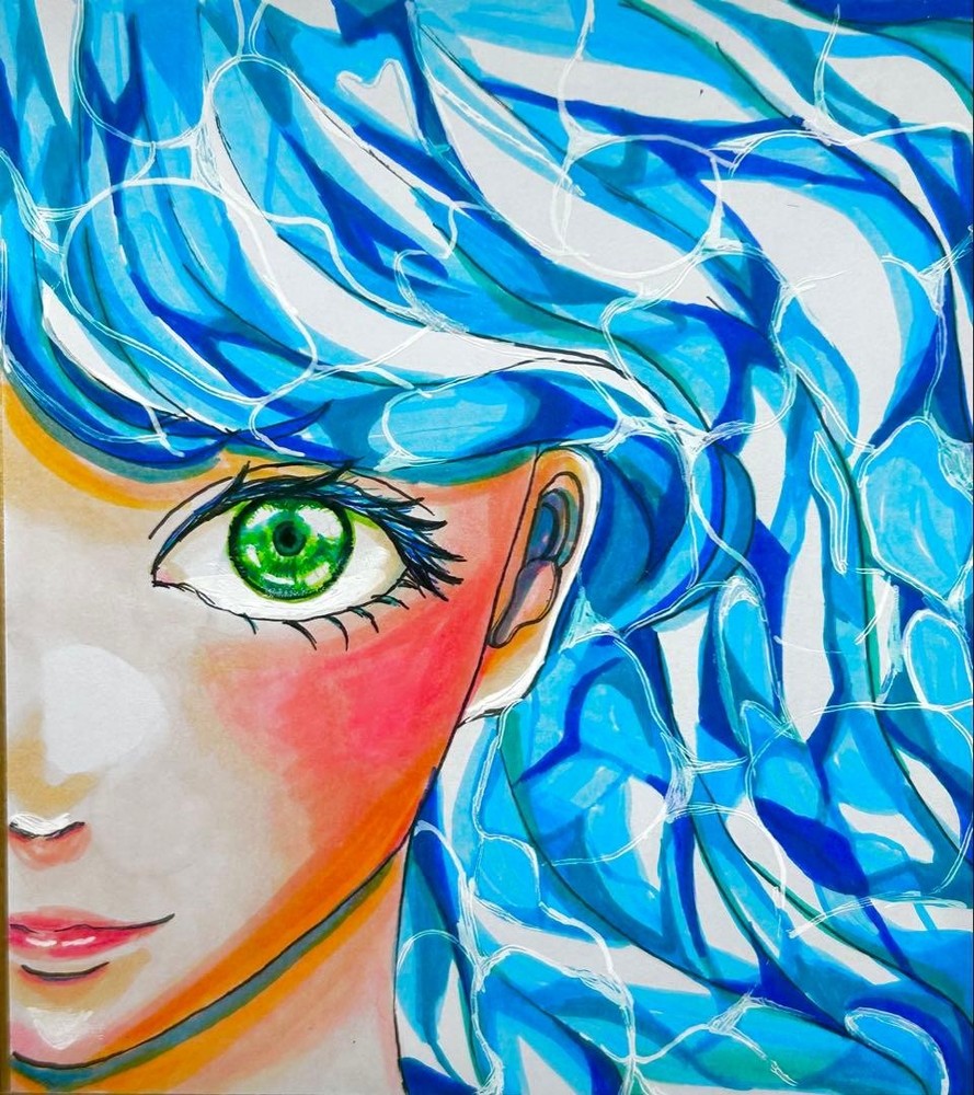 [Original] Hand-drawn colored paper illustration