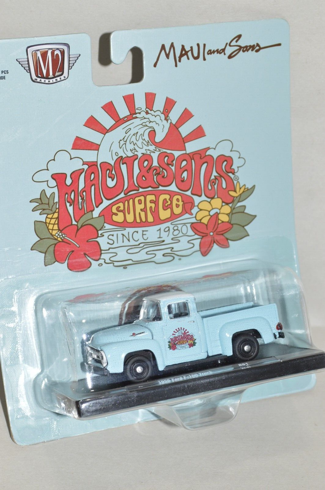 1:64 scale vehicle M2 pickup truck 1956 Ford F-100 MAUI & SOMS SURF CO
