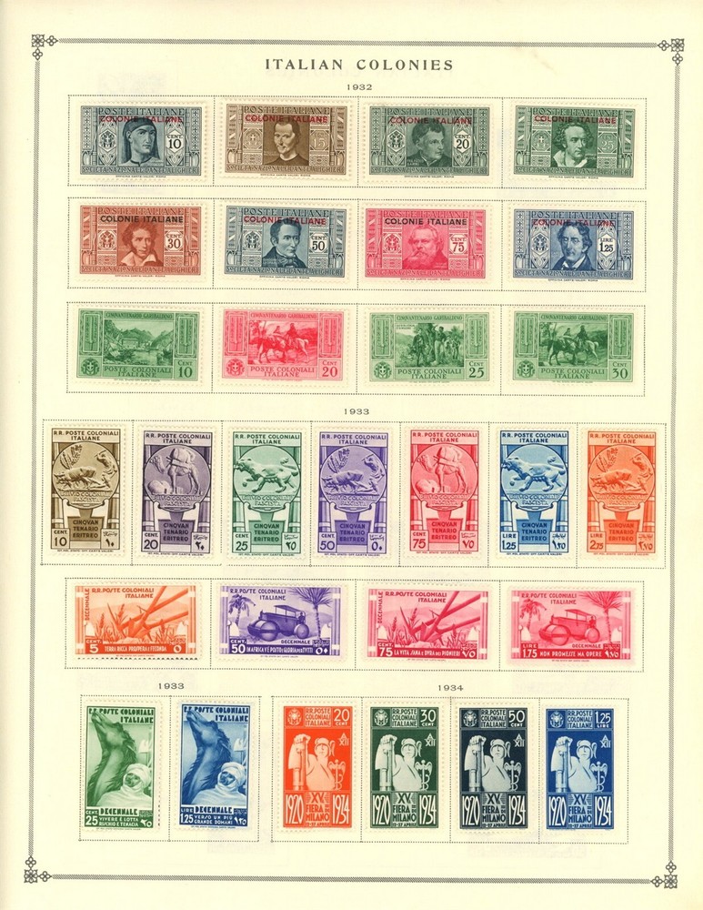 Kenr2: Italian Colonies Collection from Clean 1840-1940 Scott Album
