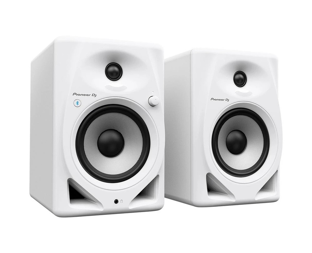 Pioneer DJ DM-50D-BT White Active Studio Monitor Speaker Pair with Bluetooth
