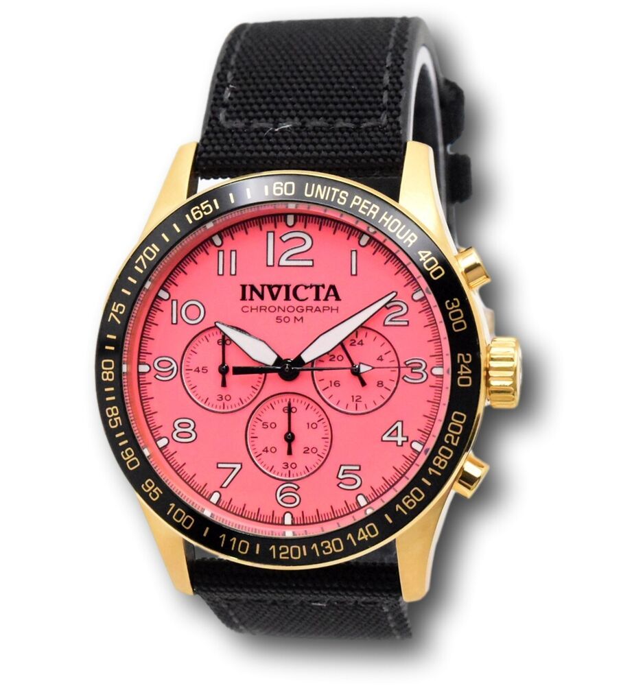 Invicta Night Vision Super Luminous Pink Dial Men's 44mm Chrono Watch 40521