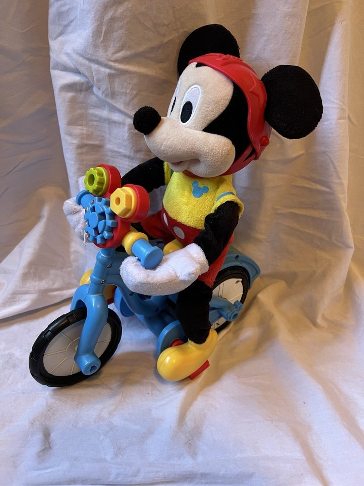 Mickey Mouse on Blue Bike Disney Battery-Operated Riding Toy  -image