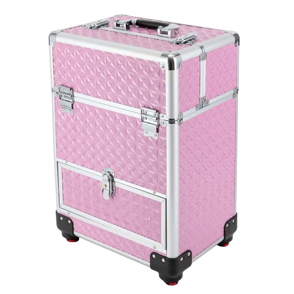 Professional Rolling Makeup Train Case Cosmetic Trolley Makeup Storage Organizer