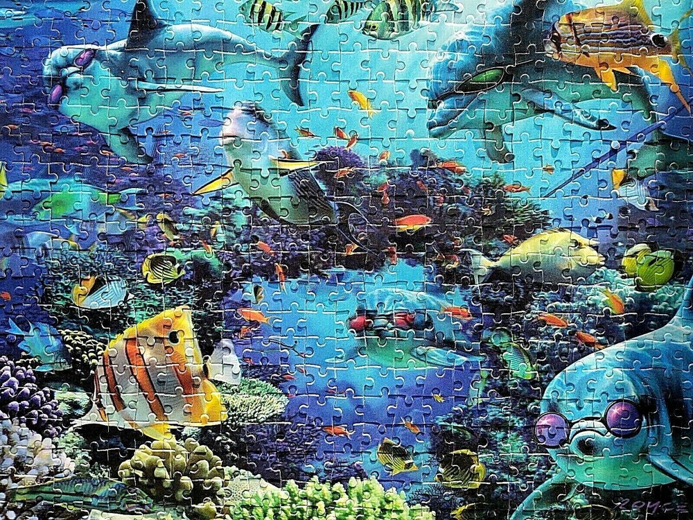 Visual Echo 3D Lenticular Royce Sunlit Sea Fish Jigsaw Puzzle 500 pc 20