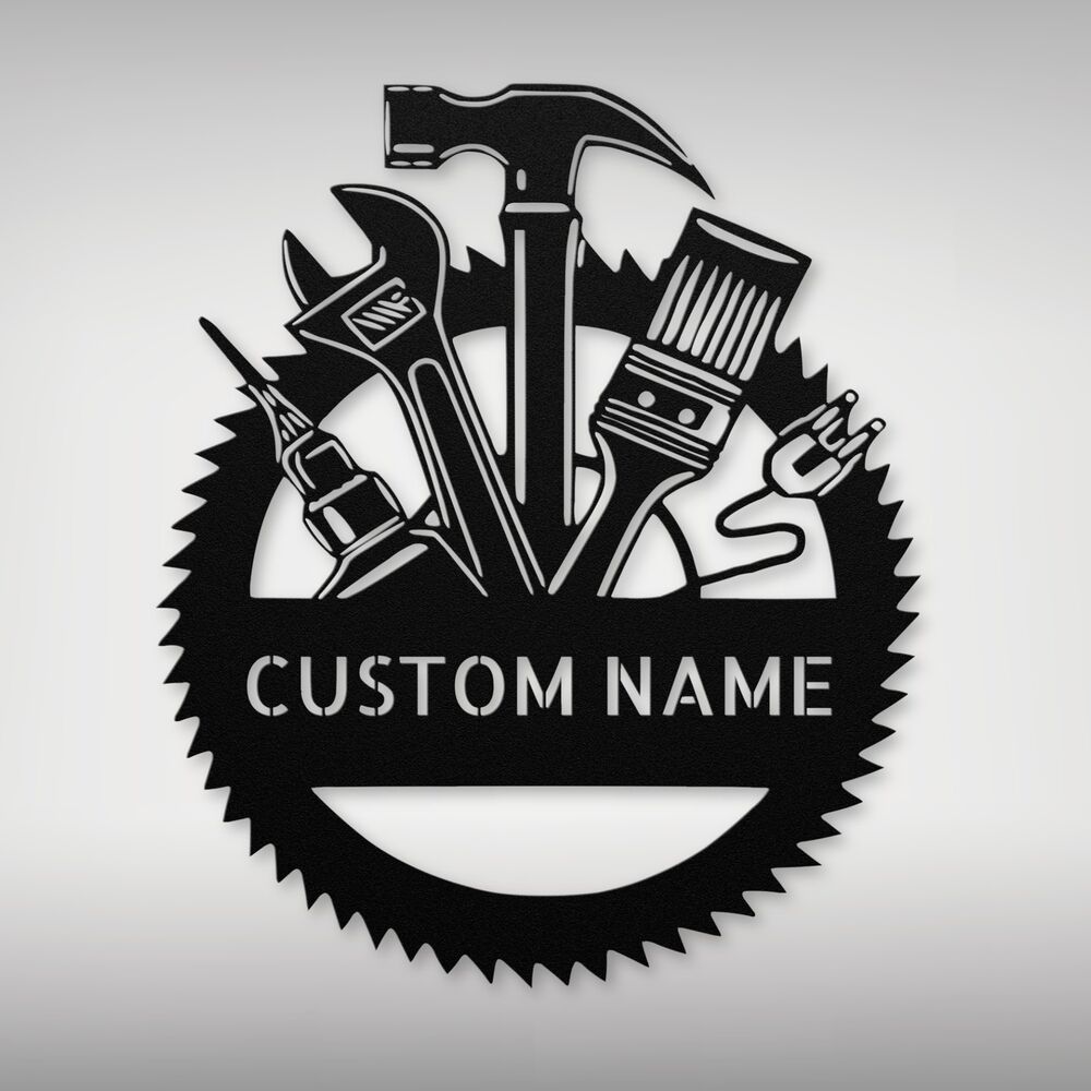 Custom Workshop Tools Metal Sign - Personalized Decor for DIY Lovers