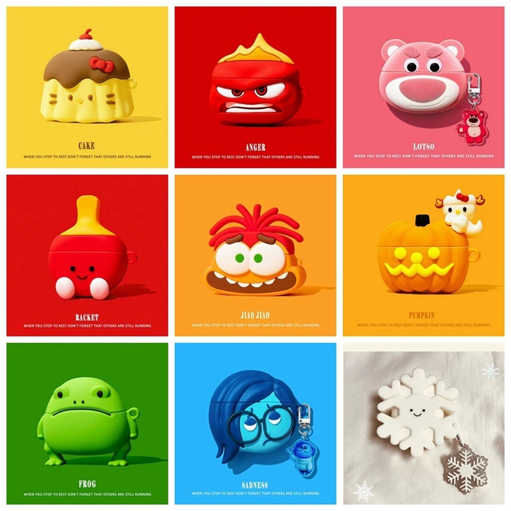 For Airpods Pro 1/2nd 3rd Gen 3D Cartoon Silicone Shockproof Charging Case Cover