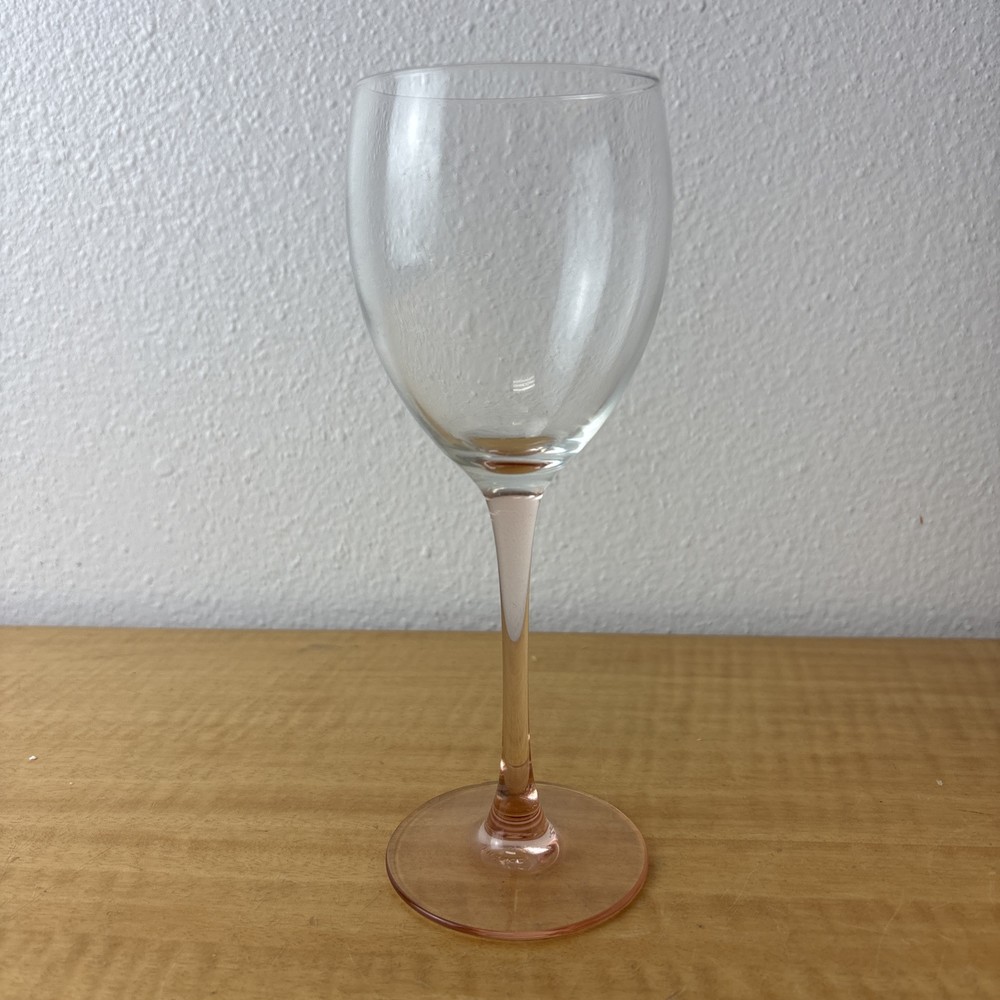 1970s Luminarc France Pink Stemware Set - Wine & Champagne Glasses - 6pc