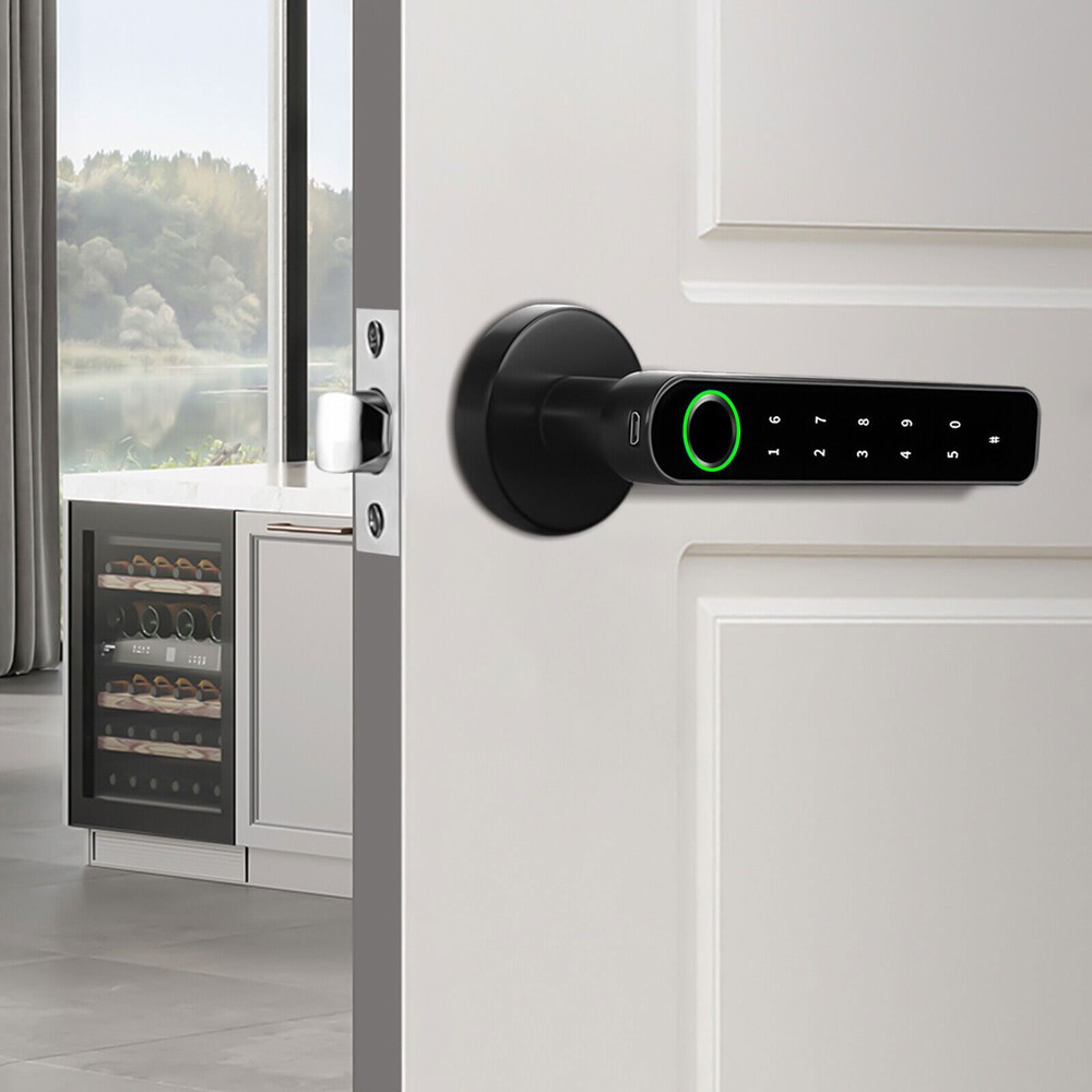 Smart Fingerprint Digital Door Lock with Keypad & Electronic Handle