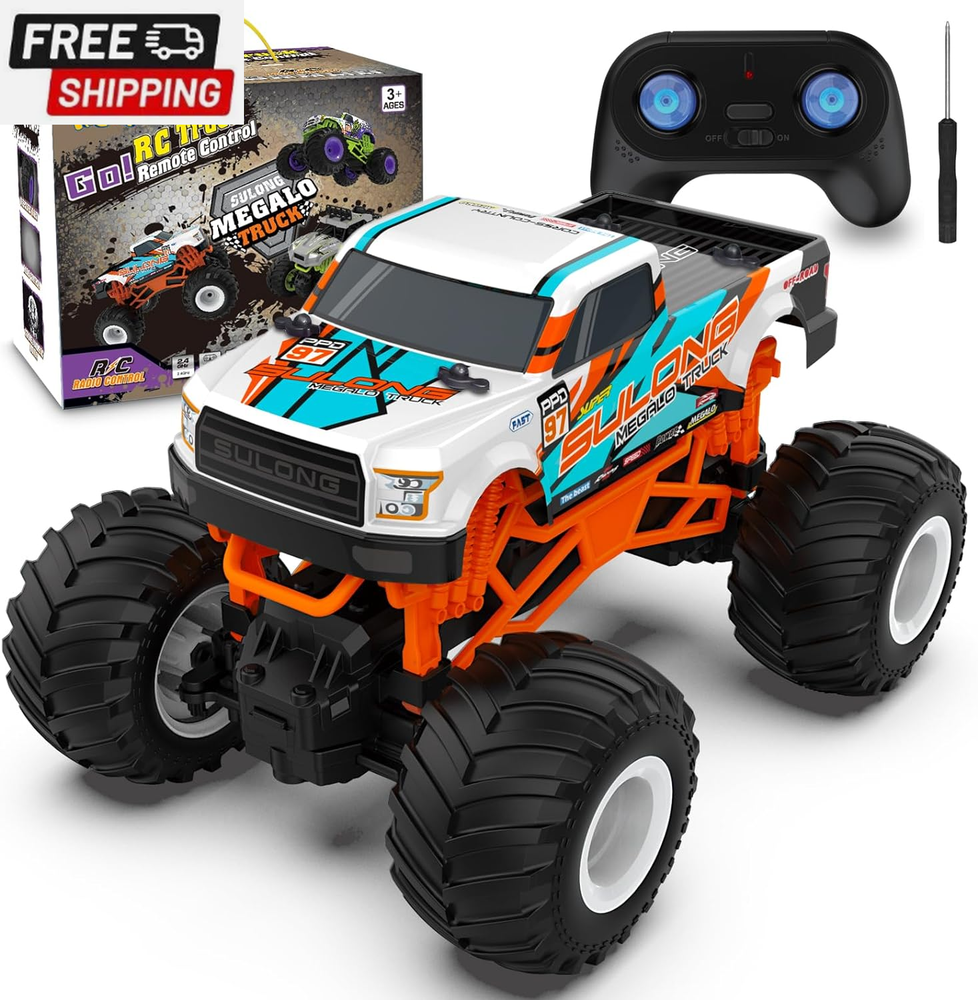 1:16 Scale RC Monster Truck - 2.4Ghz All Terrain Car for Kids 4-12, 20 Km/H off
