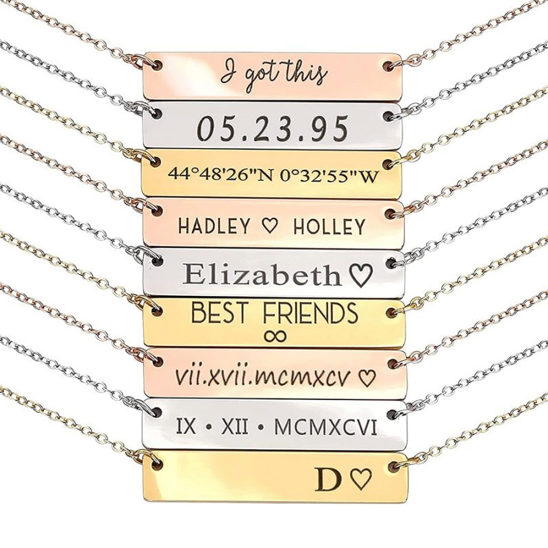 Custom Engraved Stainless Steel Name Necklace Personalized Jewelry-image