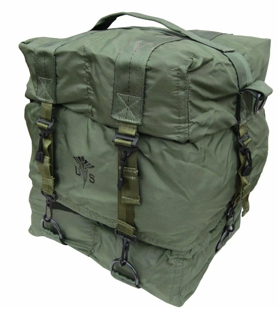 US Army GI Medical Supply Set Case - OD Green Bugout Bag 🇺🇸
