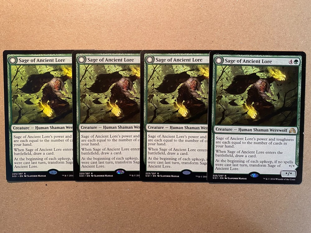 MTG 4x Sage of Ancient Lore Shadows Over Innistrad NM Magic the Gathering