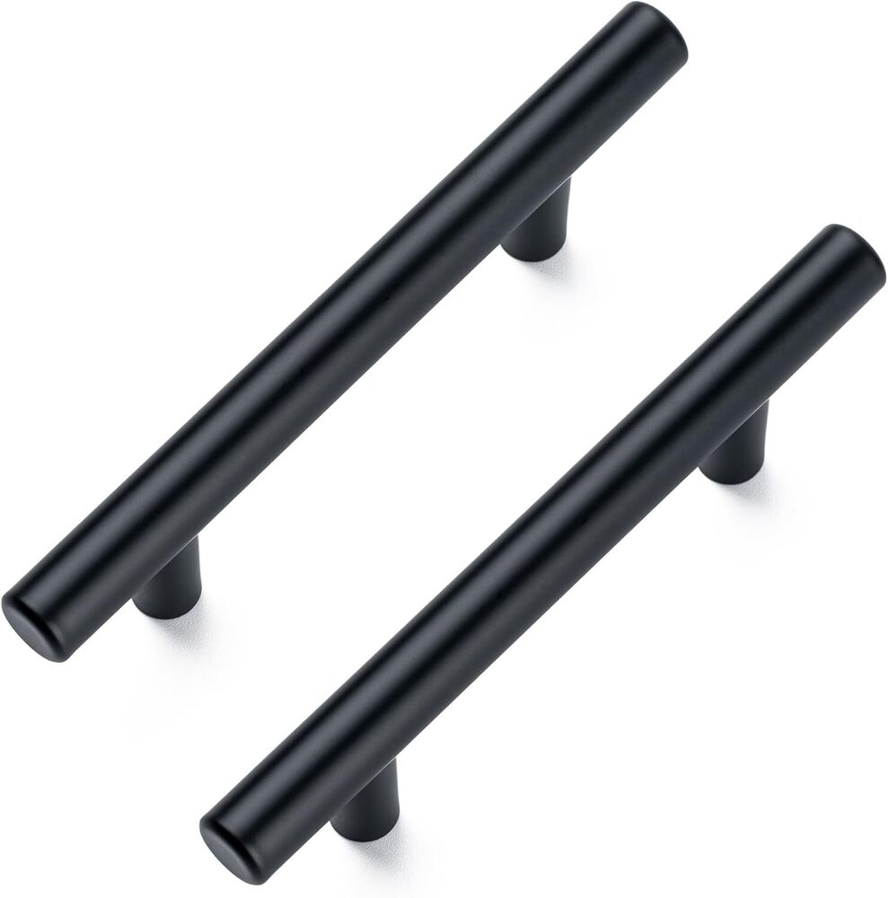 10 Pack Cabinet Pulls Matte Black Stainless Handles Black-10