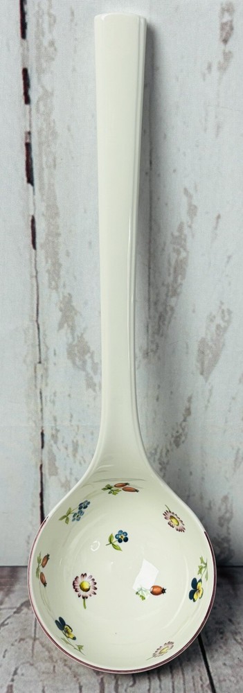 Villeroy & Boch Petite Fleur Pattern Soup Tureen Ladle Porcelain 13”