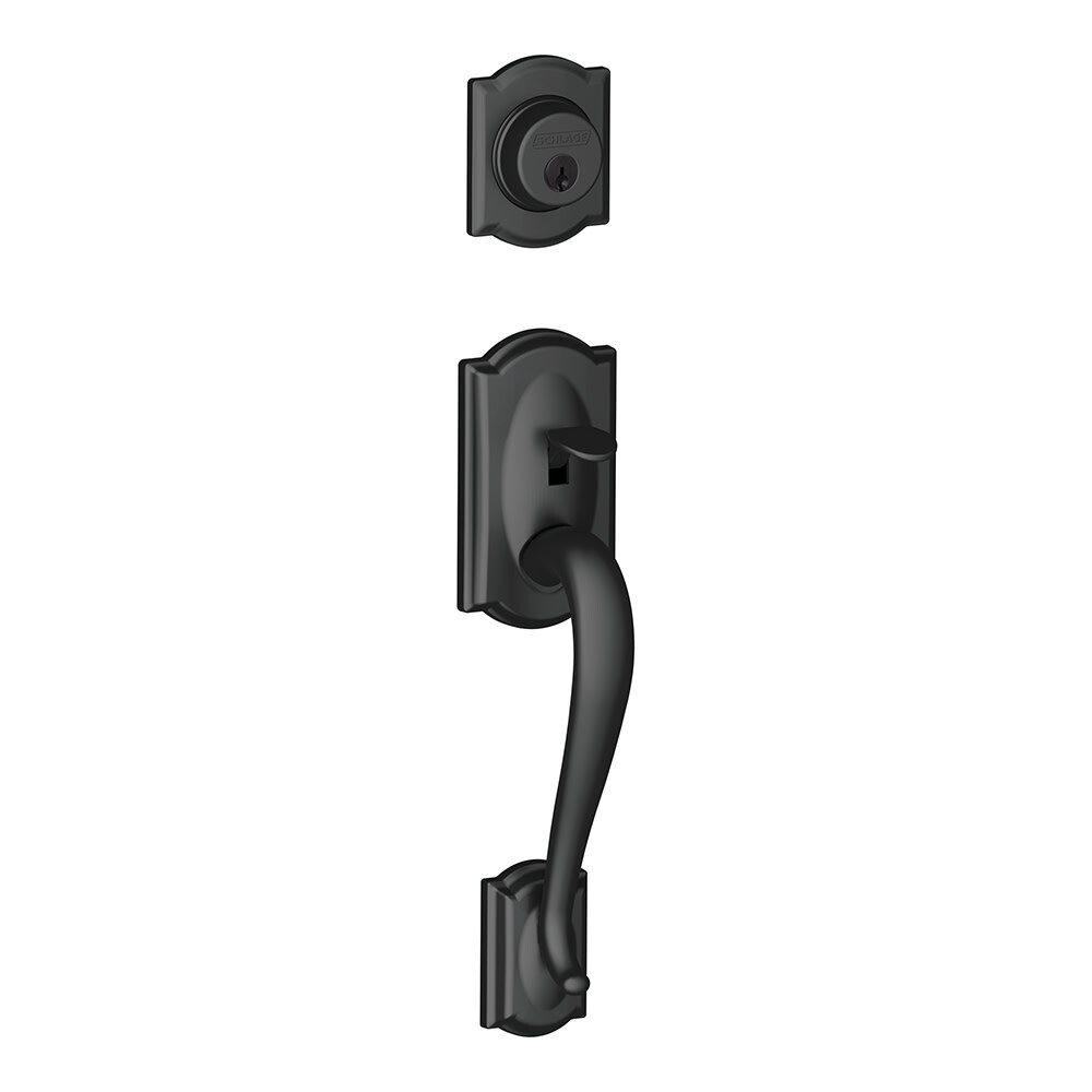 Schlage F92-CAM Camelot Exterior One-Sided Dummy Handleset - - Black