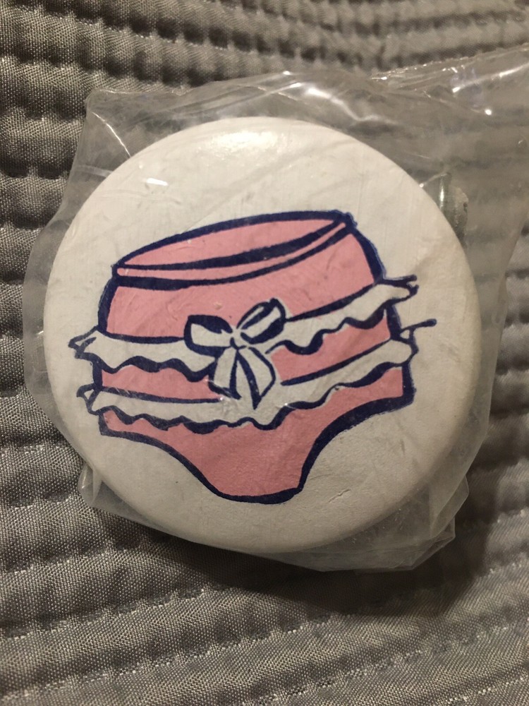 White Wooden Organizational Dresser Drawer Knob 2” Round Girls Pink Underwear