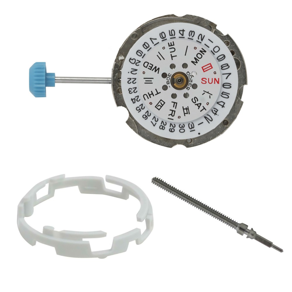 Miyota 6T51 21 Jewels 28,800bph Watch Movement with Stem & Movement Ring