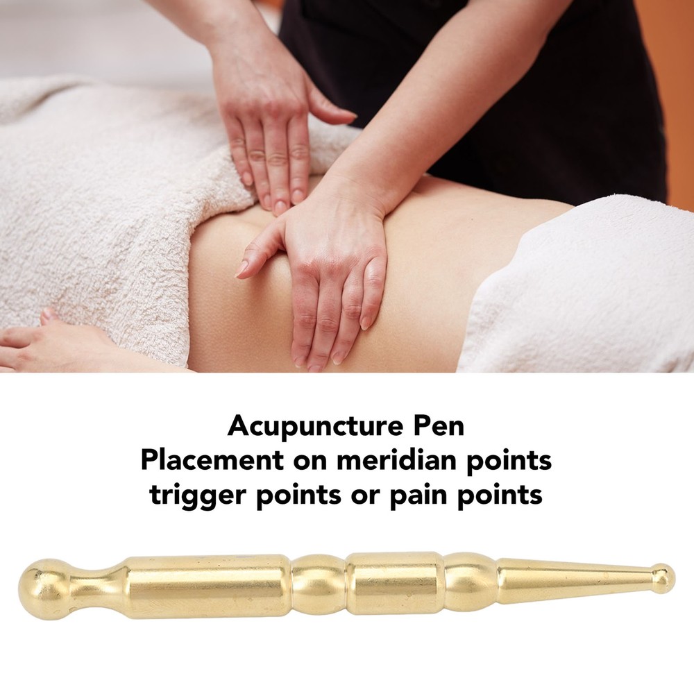 Acupuncture Pen Dual Head Textured Handle Facial Reflexology Point Probe Mas ANA