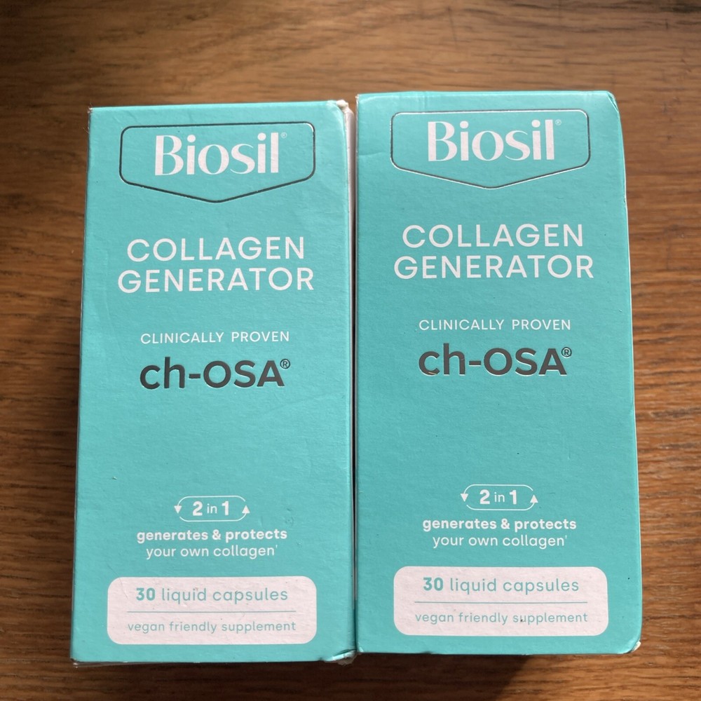 Biosil Collagen Generator ch-OSA Hair Skin Nails 60 Total Capsules Exp 7/25+