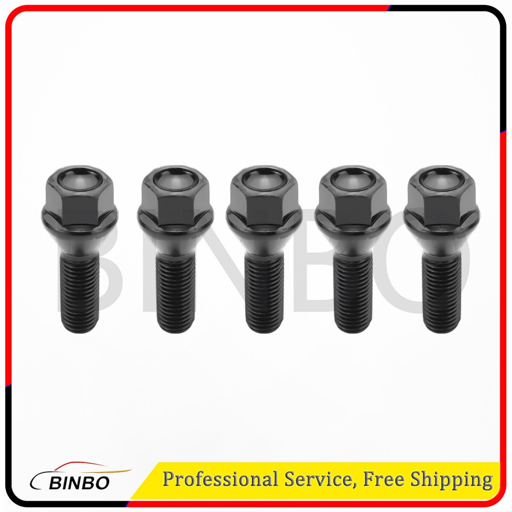 5pcs Wheel Lug Bolts Nuts For BMW E46 E90 E39 E60 E53 36136781150 M12*1.5