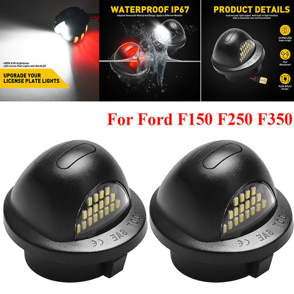 For Ford F150 Ranger LED License Plate Light Rear Number Plate Lamp MK6 MK7 UK
