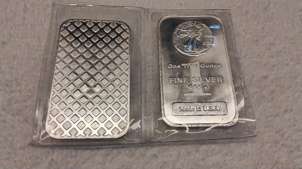 TWO ONE OUNCE .999 FINE SILVER BARS (SEALED)