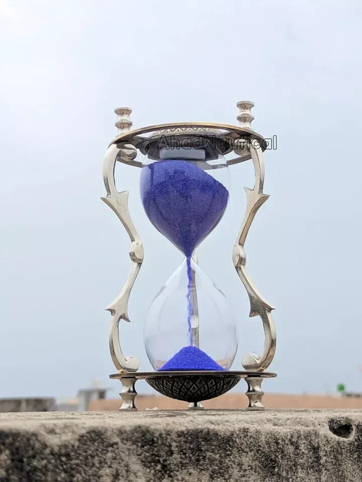Vintage Brass Hour Glass Sand Timer Old Sand Clock Sand Timer Home office decor