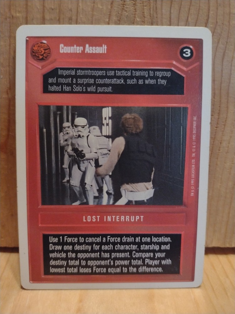 1995 Star Wars Card Game: LOST INTERRUPT: COUNTER ASSAULT   white BORDER  MC9