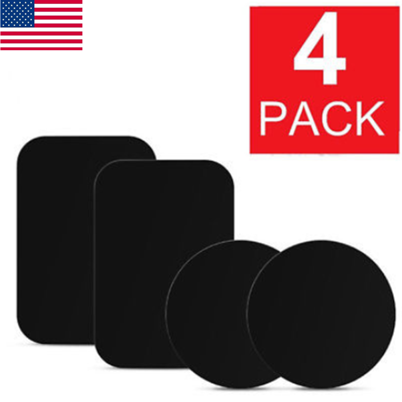 4Pcs Metal Plates for Magnetic Car Phone Mount Holder Replacement
