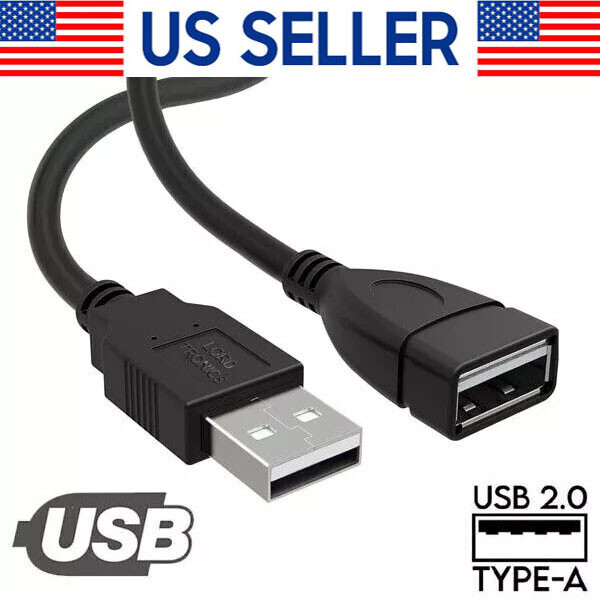 High-Speed USB 2.0 Male to Female Extension Cable Adapter Cord