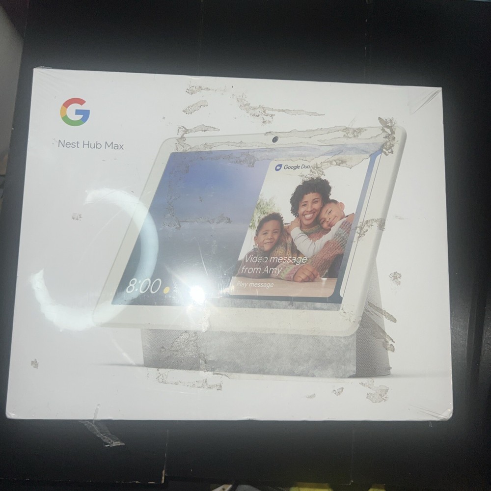 Google Nest Hub Max Smart Speaker - Chalk (GA00426-US) NEW-SEALED