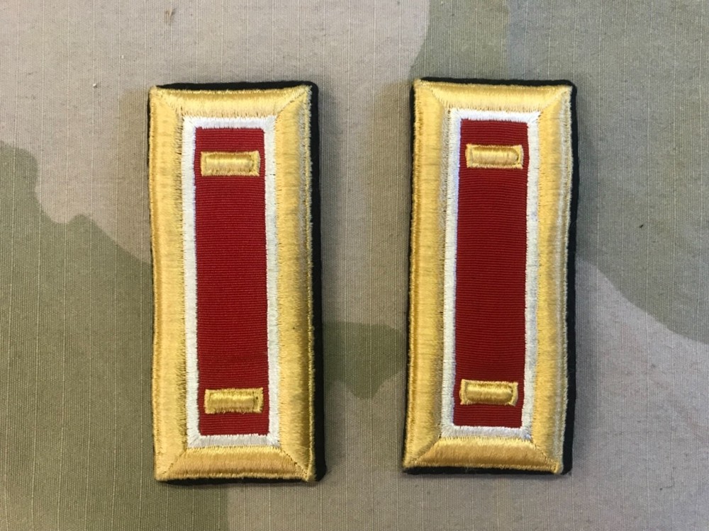 US ARMY DRESS BLUE JACKET SHOULDER BOARDS 2nd lieutenant  Officer Engineer MALE