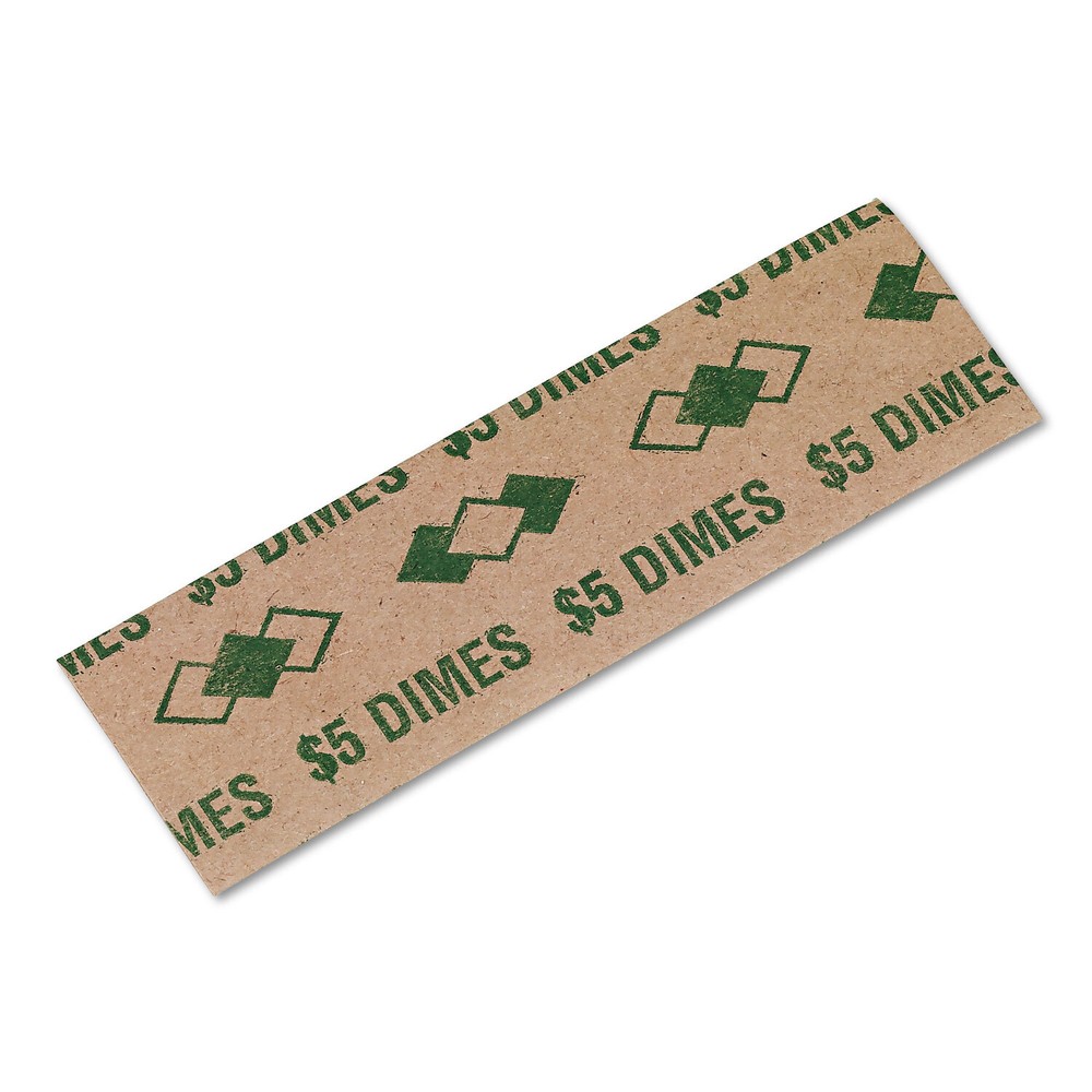 Pm Company Tubular Coin Wrappers Dimes $5 Pop-Open Wrappers 1000/Pack 53010
