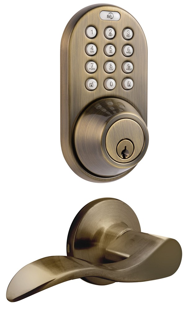 MiLocks DFL-02AQ Keyless Electronic Deadbolt and Lever Set with Touchpad Entry  