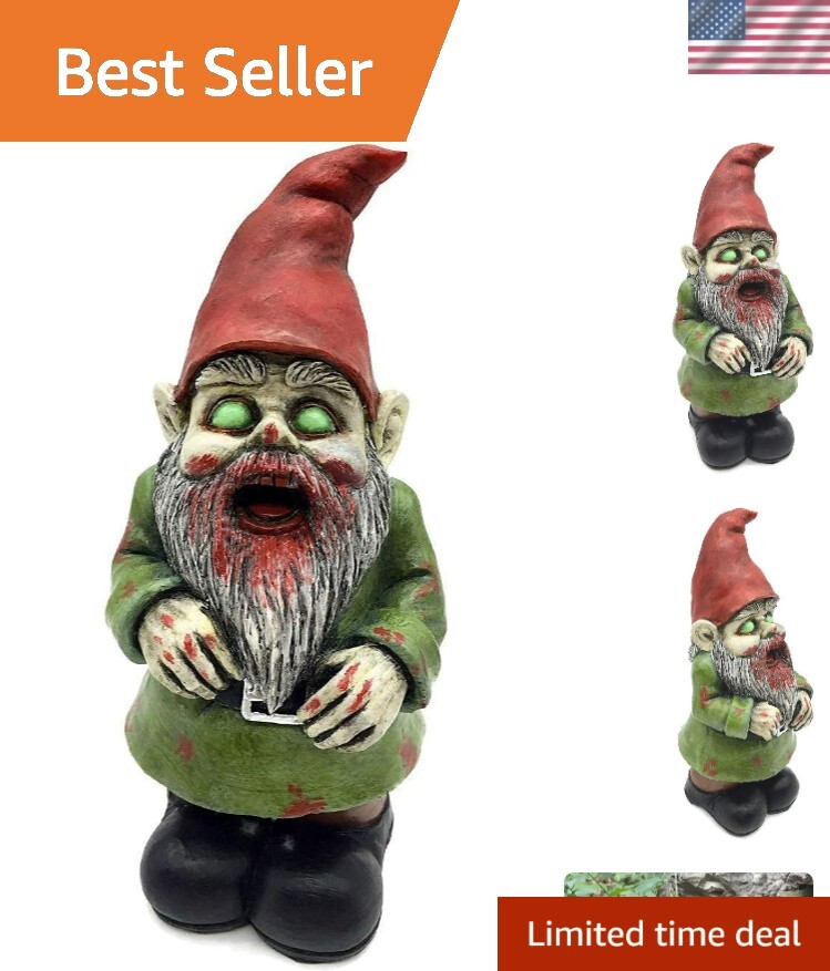 Zombie Walking Dead Garden Gnome Statue for Outdoor Decor