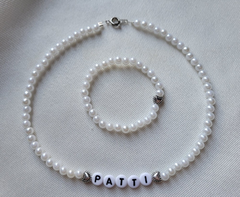 Patti Playpal NAME NECKLACE SET Personalized Name Handmade fits 35