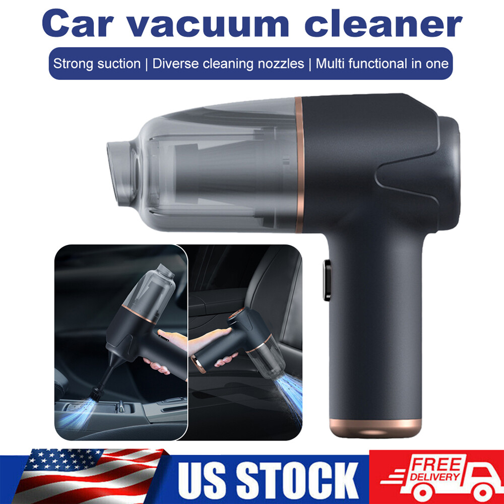 Wireless Car Vacuum Cleaner Handheld Vaccum Powerful Suction USB Rechargeable US